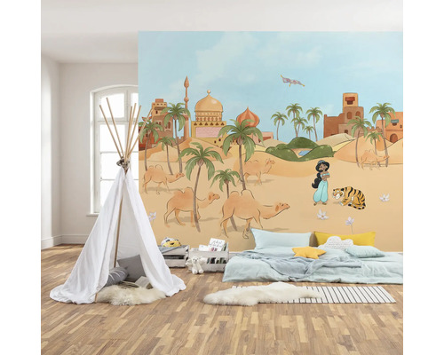 Barnrum med ökentapet, tipi och säng