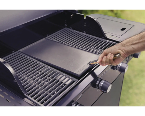 Grill med grillplatta och grillgaller