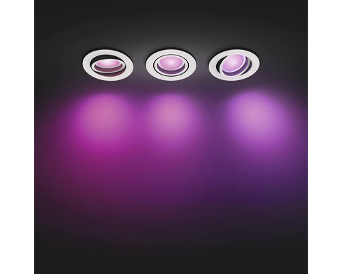 Tre takmonterade spotlights med ljuseffekt