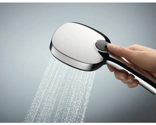 Handdusch med vattenstråle och kontrollknapp