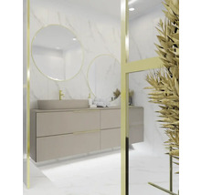 Spegel med belysning JUNGBORN Round guld ram rund 100 cm LED IP44 neutralvit