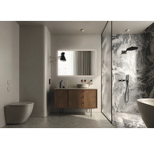 Spegel med belysning JUNGBORN Square roséguld ram 120x80 cm LED IP44 neutralvit