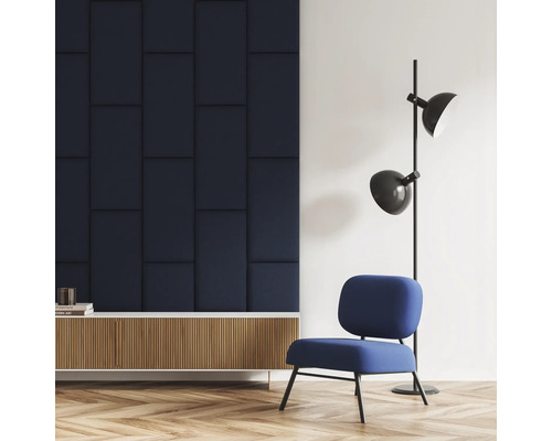 Textilpanel Textil mörkblå 30x60cm