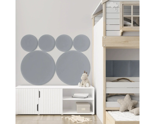 Textilpanel Riviera cirkel blå 60x60cm