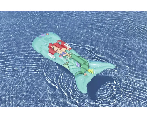 Uppblåsbar luftmadrass i sjöjungfrudesign i poolen