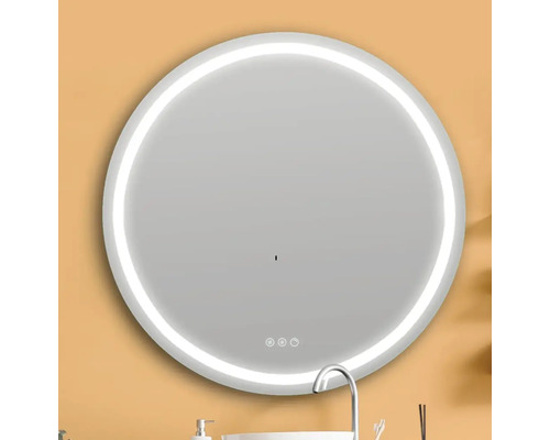 Rund badrumsspegel med LED-belysning