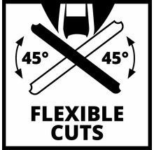 Symbol för flexibla snitt upp till 45 grader