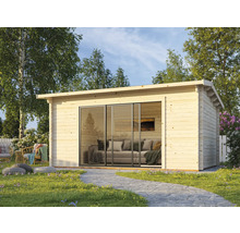 Friggebod PALMAKO Ines 13,7m² Slide vit/transparent