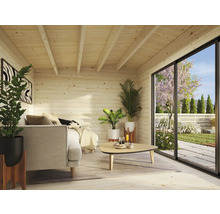 Friggebod PALMAKO Ines 13,7m² Slide vit/transparent