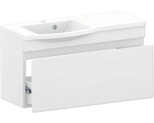 Tvättställsskåp med öppen låda