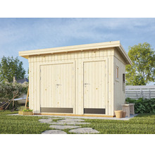 Förråd PALMAKO Kalle trä 344x221cm 6,6m² natur