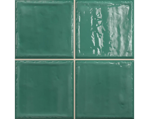 Kakel Noa emerald grön glans glas 20x20 cm