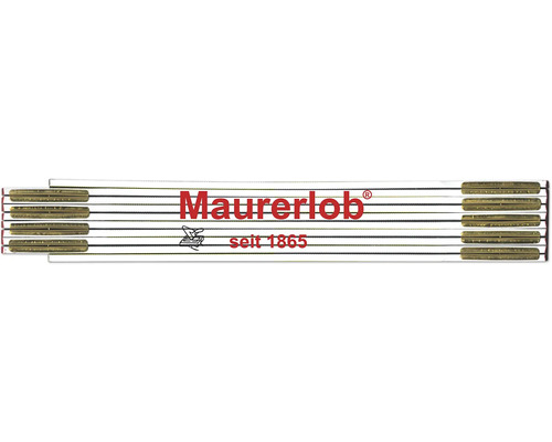 Meterstock MAURERLOB trä vit 2m Meterstock MAURERLOB trä vit 2m