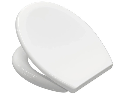 Toalettsits med mjukstängning FORM & STYLE basilan vit blank oval Easy Cleaning