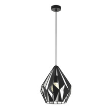 Svart hänglampa i geometrisk design