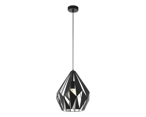 Taklampa EGLO Carlton 1 60W E27 svart silver Taklampa EGLO Carlton 1 60W E27 svart silver