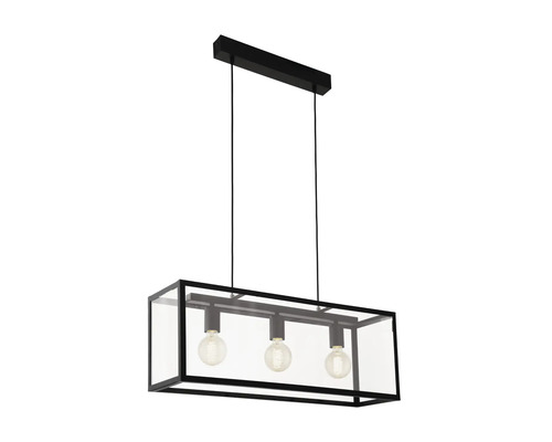 Taklampa med tre lampor i rektangulär design