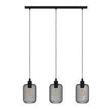 Pendellampa med tre lampskärmar i trådnät