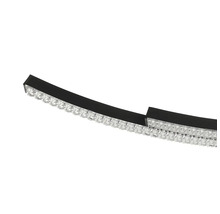 Böjd LED-lampa med kristallelement