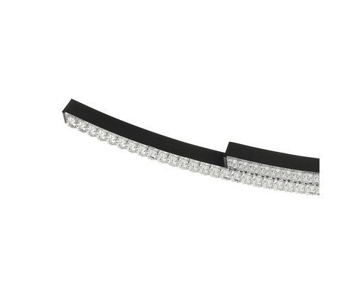 Böjd LED-lampa med kristallelement