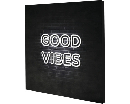 Canvastavla Good vibes neon 50x50cm