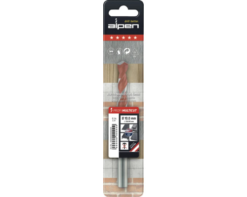 Alpen Multicut Profi borr, diameter 10 millimeter