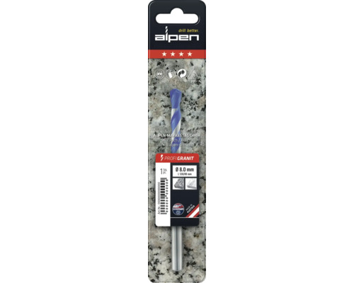 Alpen Profi Granit borr, diameter 8 millimeter