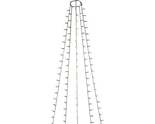 Julgransslinga KONSTSMIDE LED med ring Ø8cm, 5 trådar 5x30 frostad bärnsten appstyrd inomhus