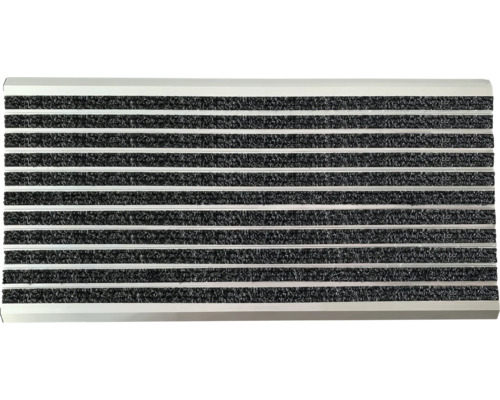 Dörrmatta med aluminiumprofiler och textilinsats