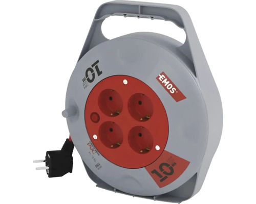 PVC-kabelvinda EMOS 4x230V, 10m