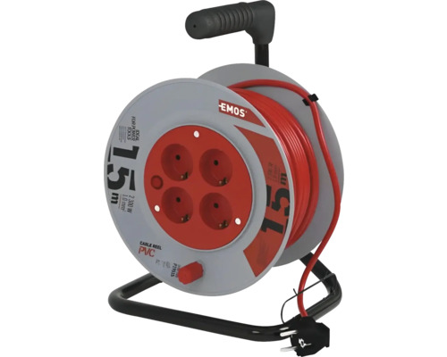 PVC-kabelvinda EMOS 4x230V, 15m
