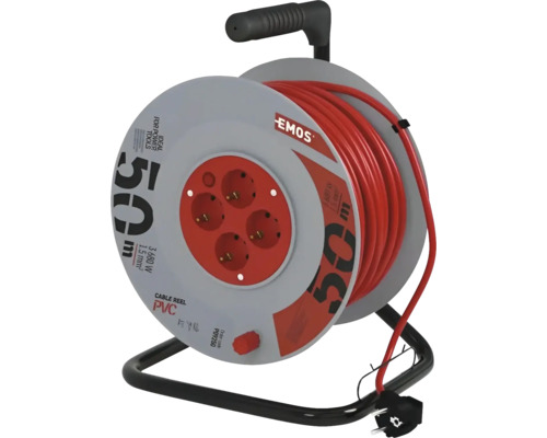 PVC-kabelvinda EMOS 4x230V, 50m