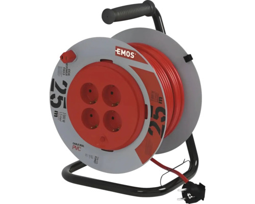 PVC-kabelvinda EMOS 4x230V, 25m