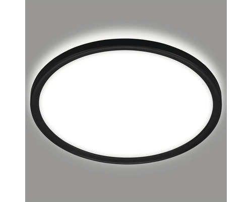 Rund taklampa med svart ram