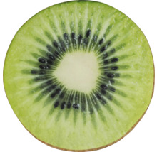 En skiva kiwi med frön