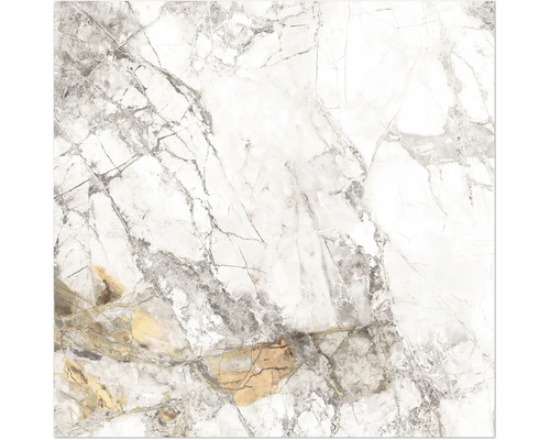 Klinker Topas Marble white gold vit guld polerad 60x60x0,7 cm