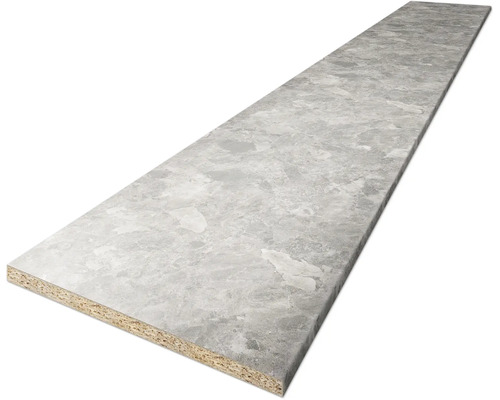 Arbetsbänk i trä med stenmönster