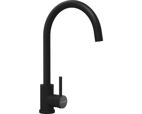 Svart köksblandare med hög pip från Schock