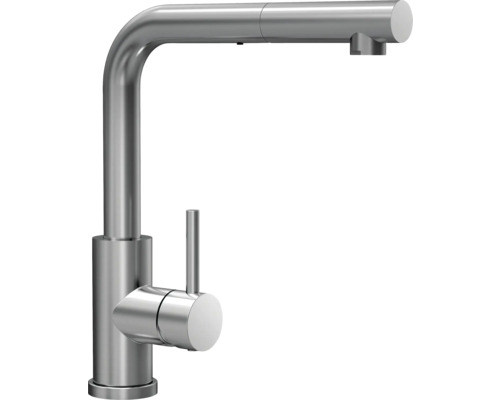 Köksblandare i metall med utdragbar dusch