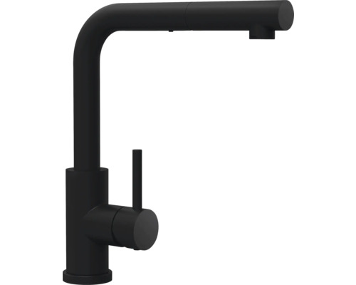 Svart köksblandare med ettgreppsblandare