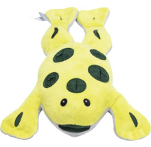 Gul groda gosedjur med mörka fläckar