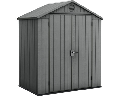 Trädgårdsskjul med dubbeldörr för förvaring av trädgårdsredskap