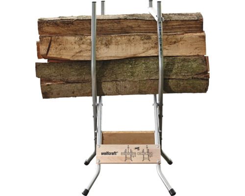 Vedstapelstöd med vedträn