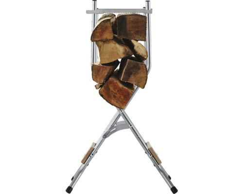 Vedställ av metall med vedträn