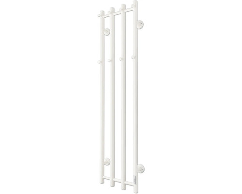 Handdukstork TVS Eldo 4 elektrisk med timer vit blank 34,5x140 cm 140 W IP44 Handdukstork för väggmontering med krokar