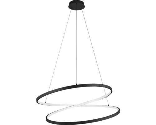 Taklampa EGLO Ruotale LED svart Pendellampa med två cirkulära element