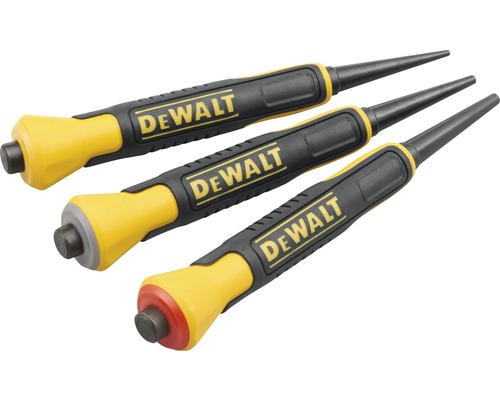 Tre DeWalt dorn med handskydd