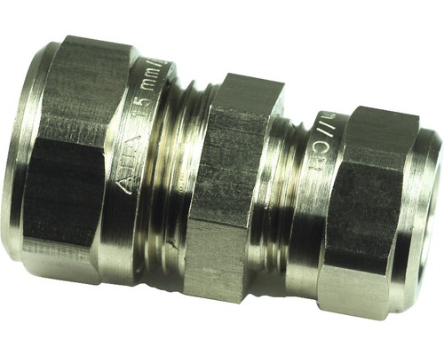 Rörkoppling av metall med en diameter på 15 mm