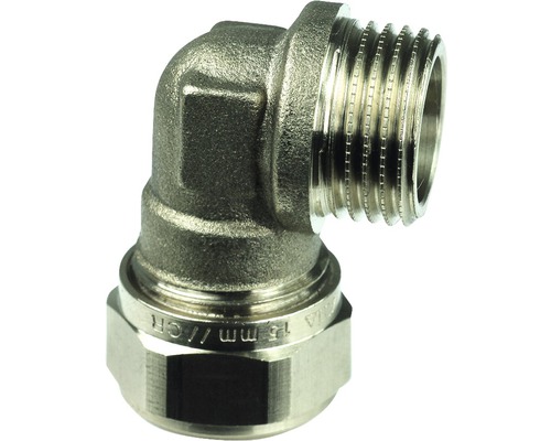 Vinkelkoppling av metall med en diameter på 15 mm