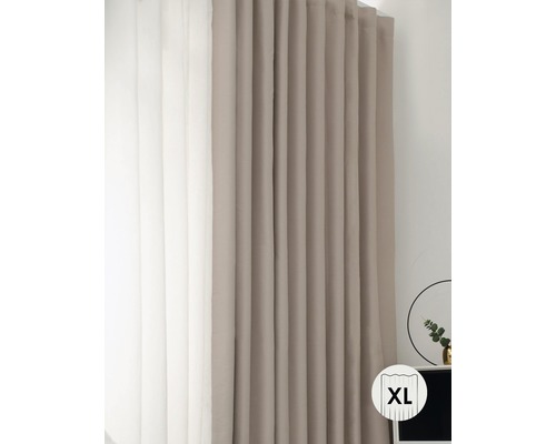 Hotellgardin HASTA Dokie mörkläggande beige 268x280cm 1-pack